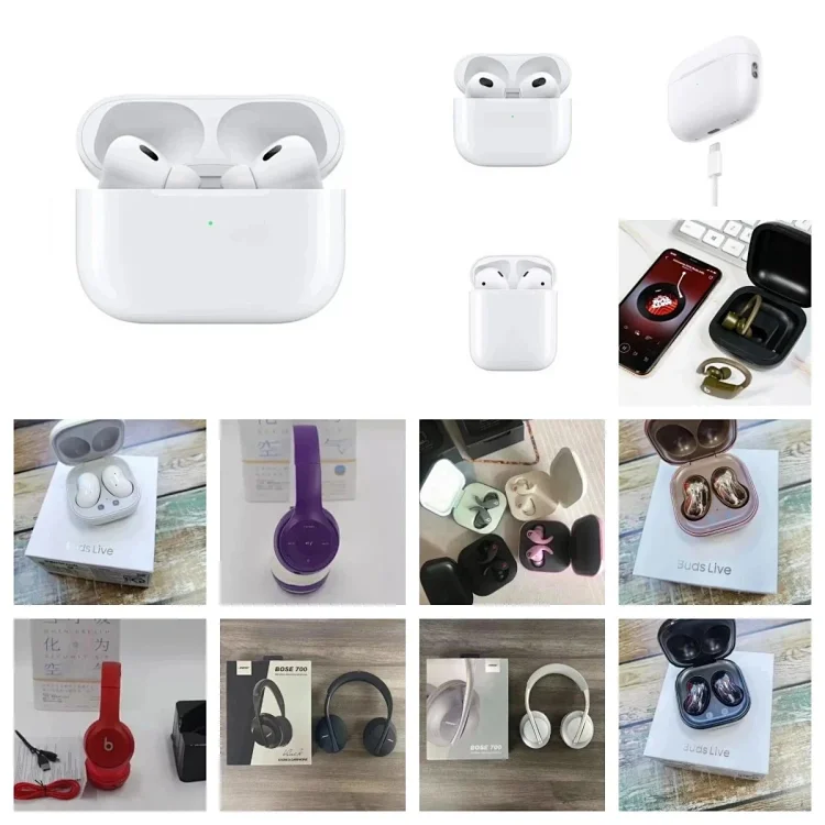 Wireless earbuds collection product listing